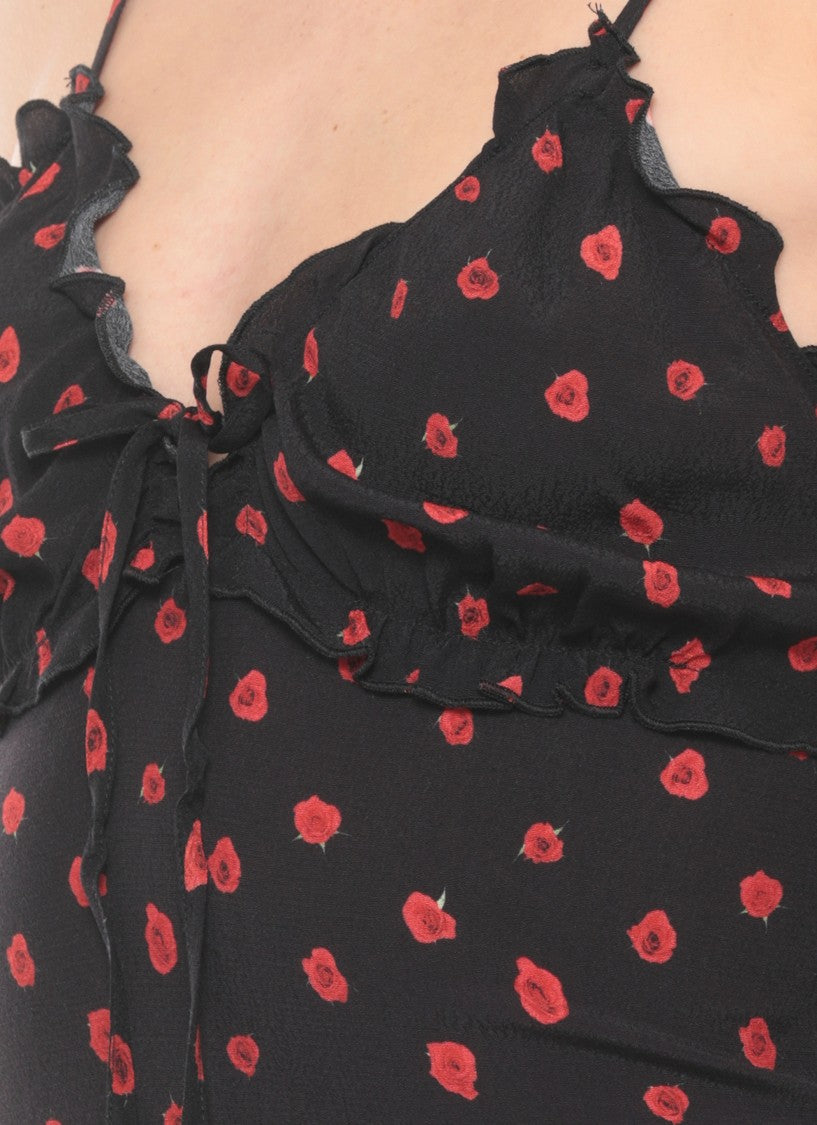 Mar De Margaritas Maxi Viscose Dress With All-Over Floral Pattern