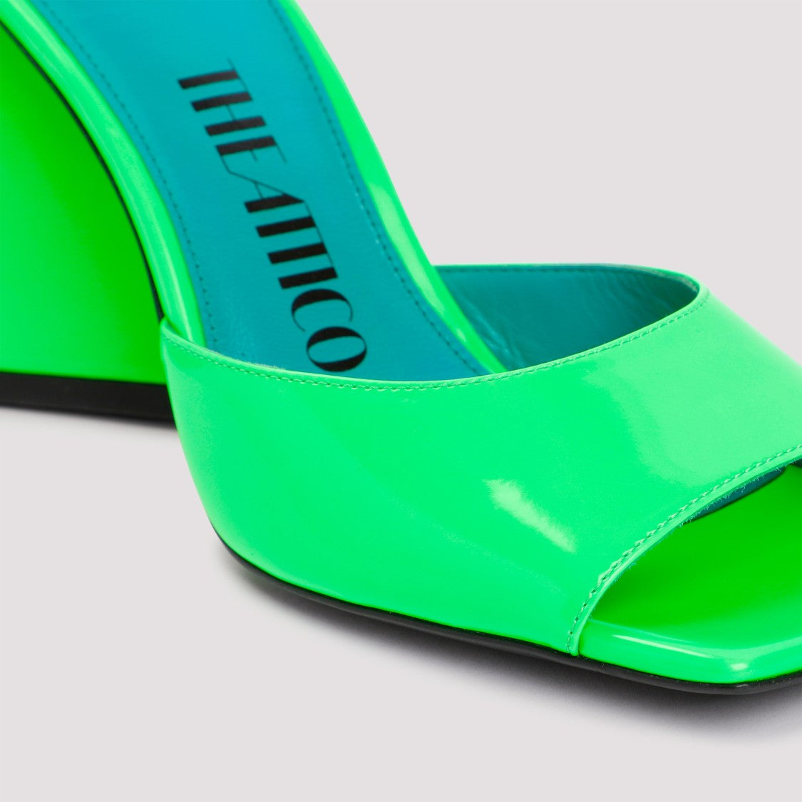 The Attico Green Leather Piper Sandal