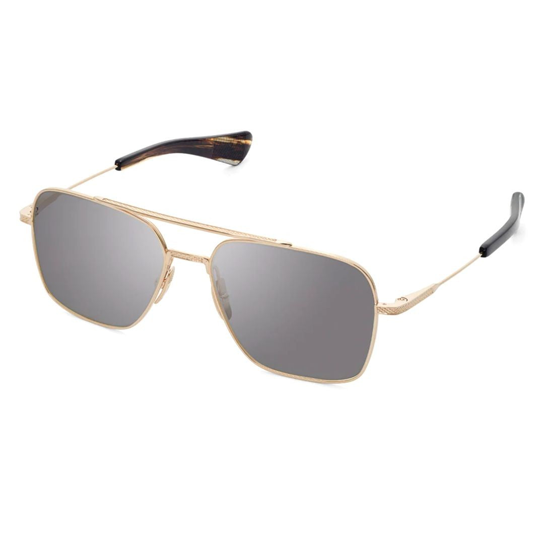 Dita Gold Flight-Seven Rectangular Titanium Sunglasses