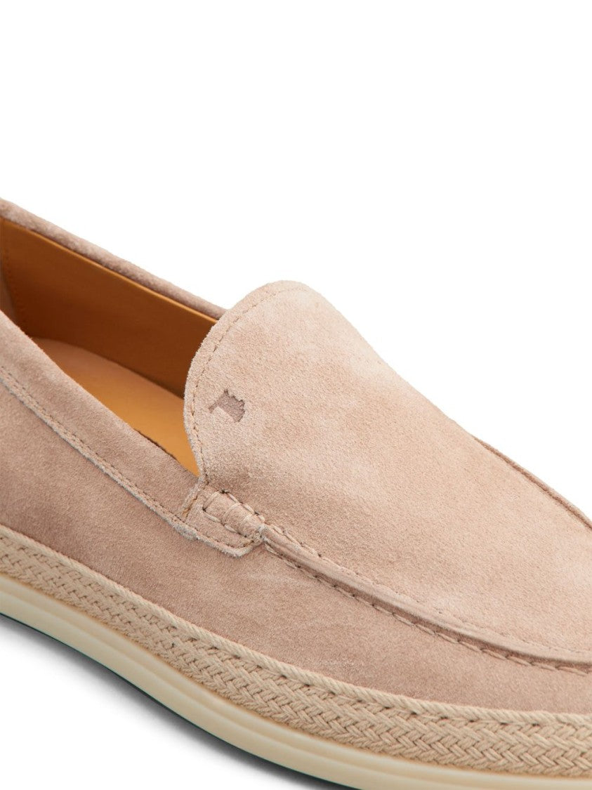 Tod's Suede Slip-On Flat Shoes With Textured Sole