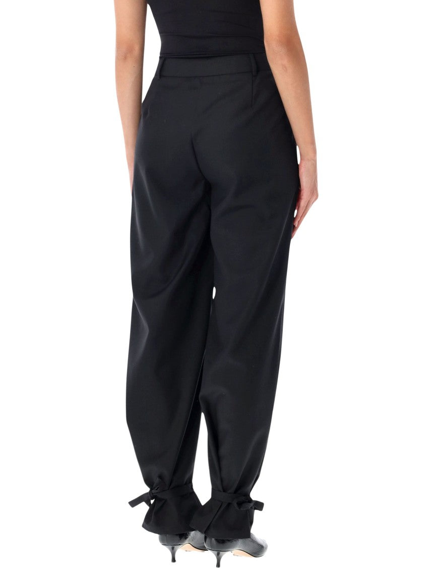 Operasport Elisa High-Waisted Pleated Bow Trousers