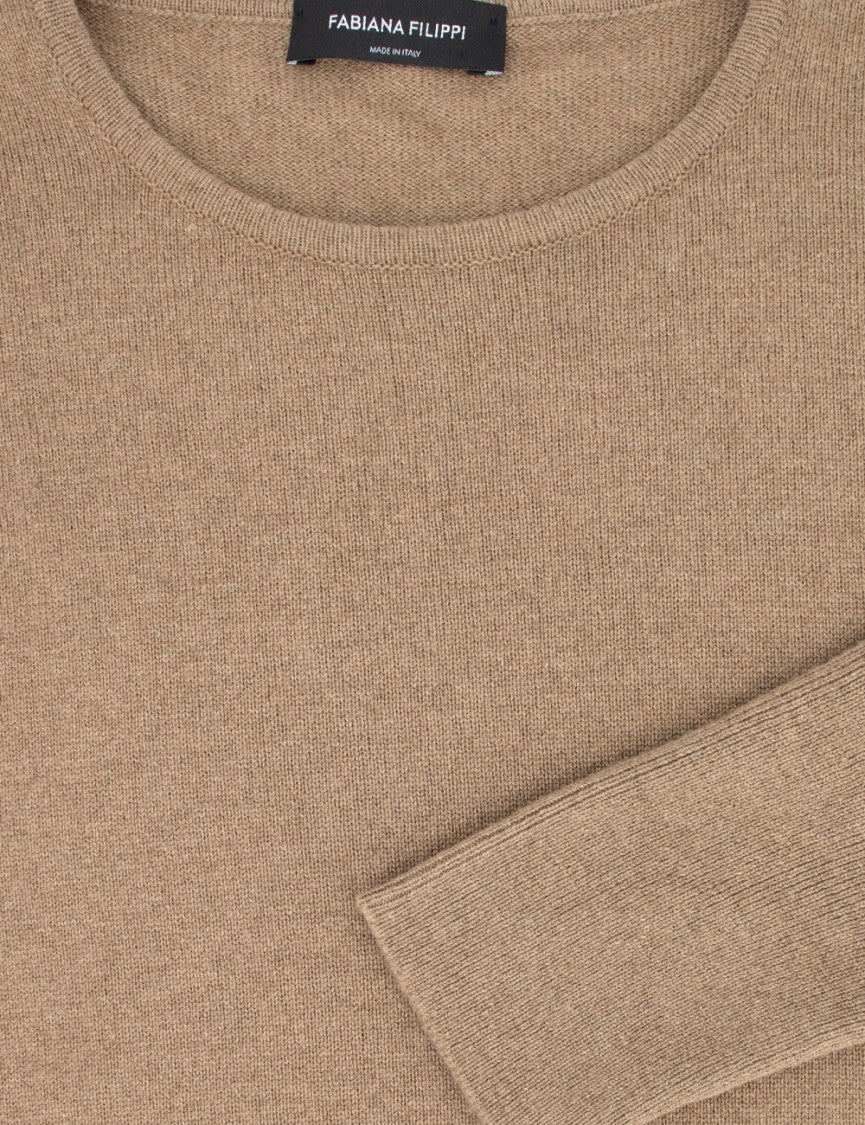 Fabiana Filippi Brown Long-Sleeve Knit Sweater