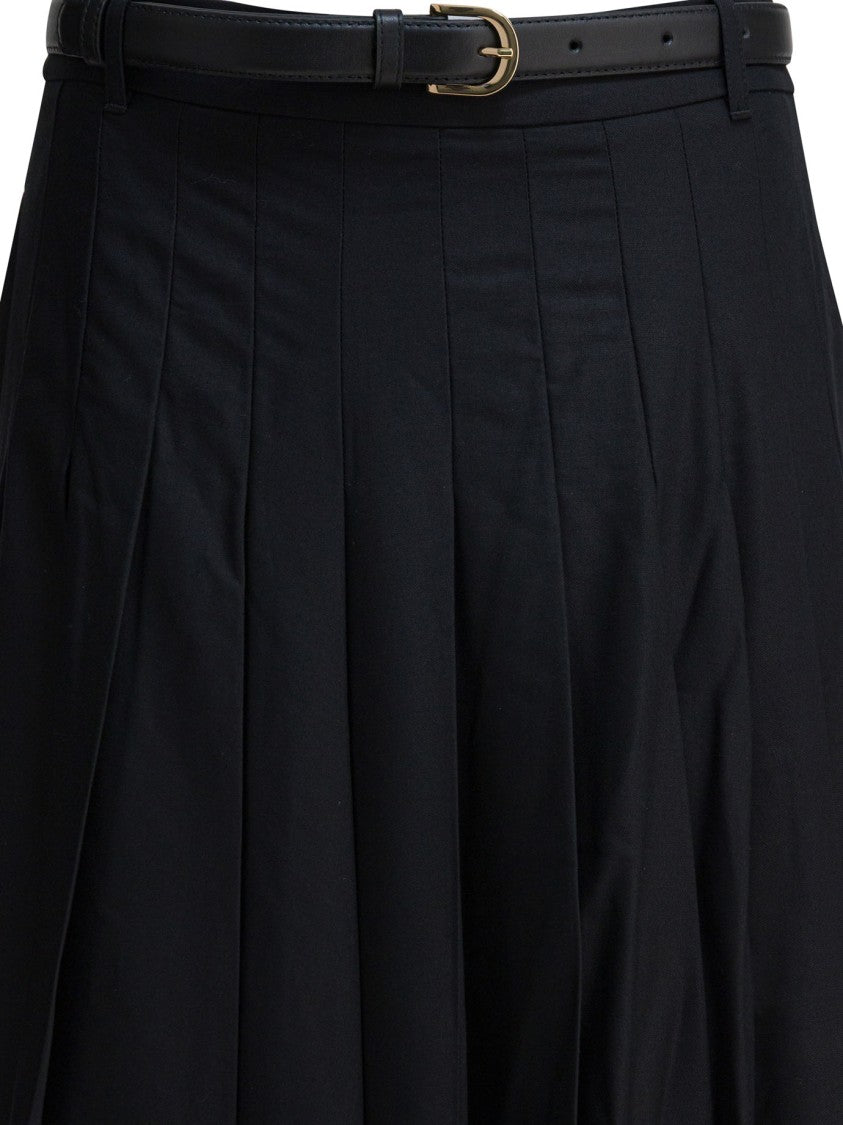 Self-Portrait Long Pleated Skirt