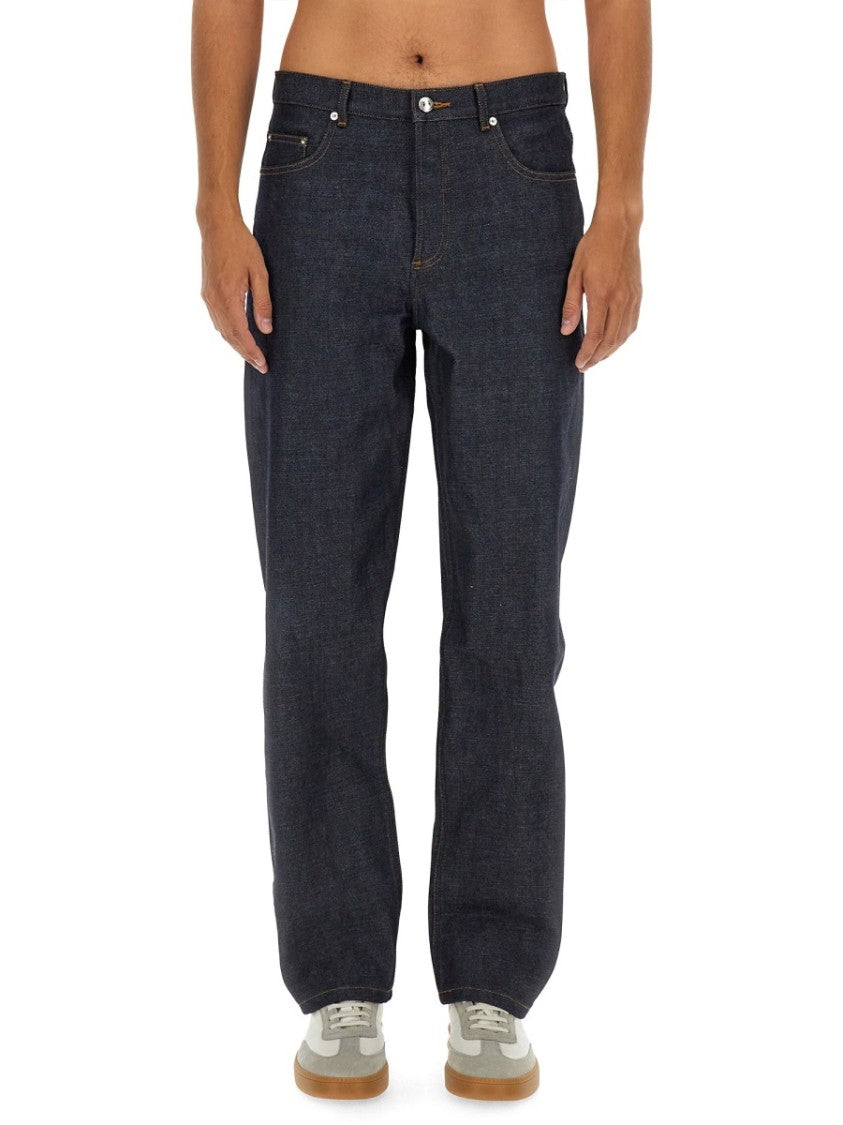 A.P.C. Dark Indigo Fairfax Straight-Leg Cotton Jeans