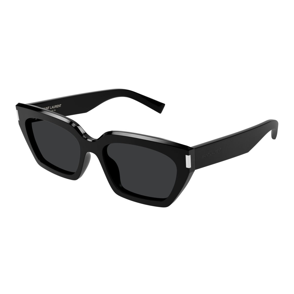Saint Laurent Angular Frame Sunglasses With Metallic Accents