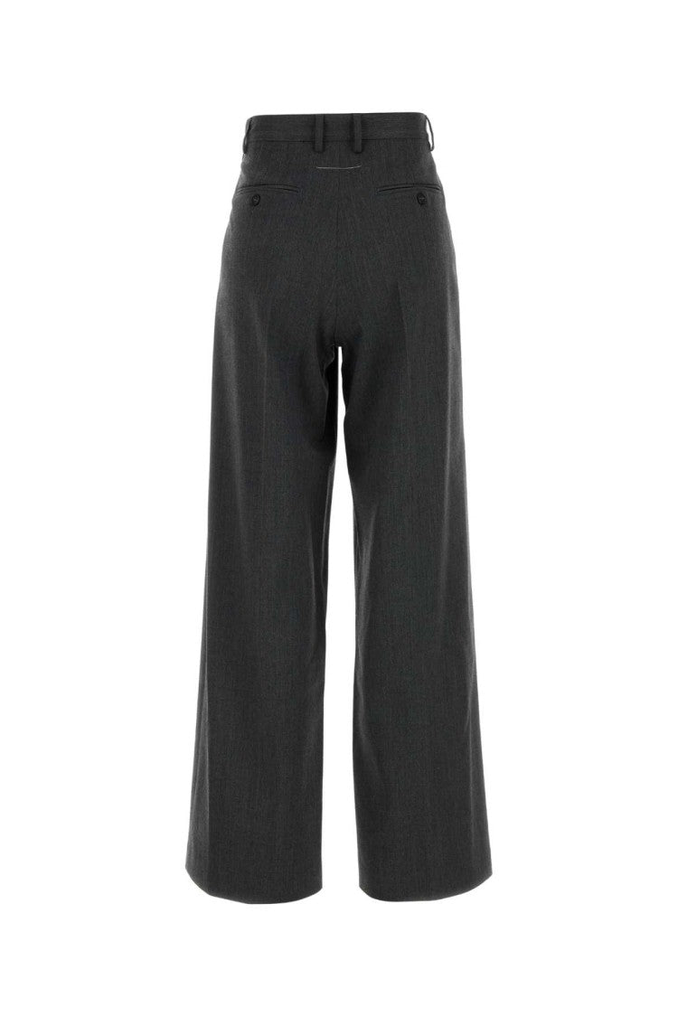 Mm6 By Maison Margiela Dark Grey Stretch Twill Pant