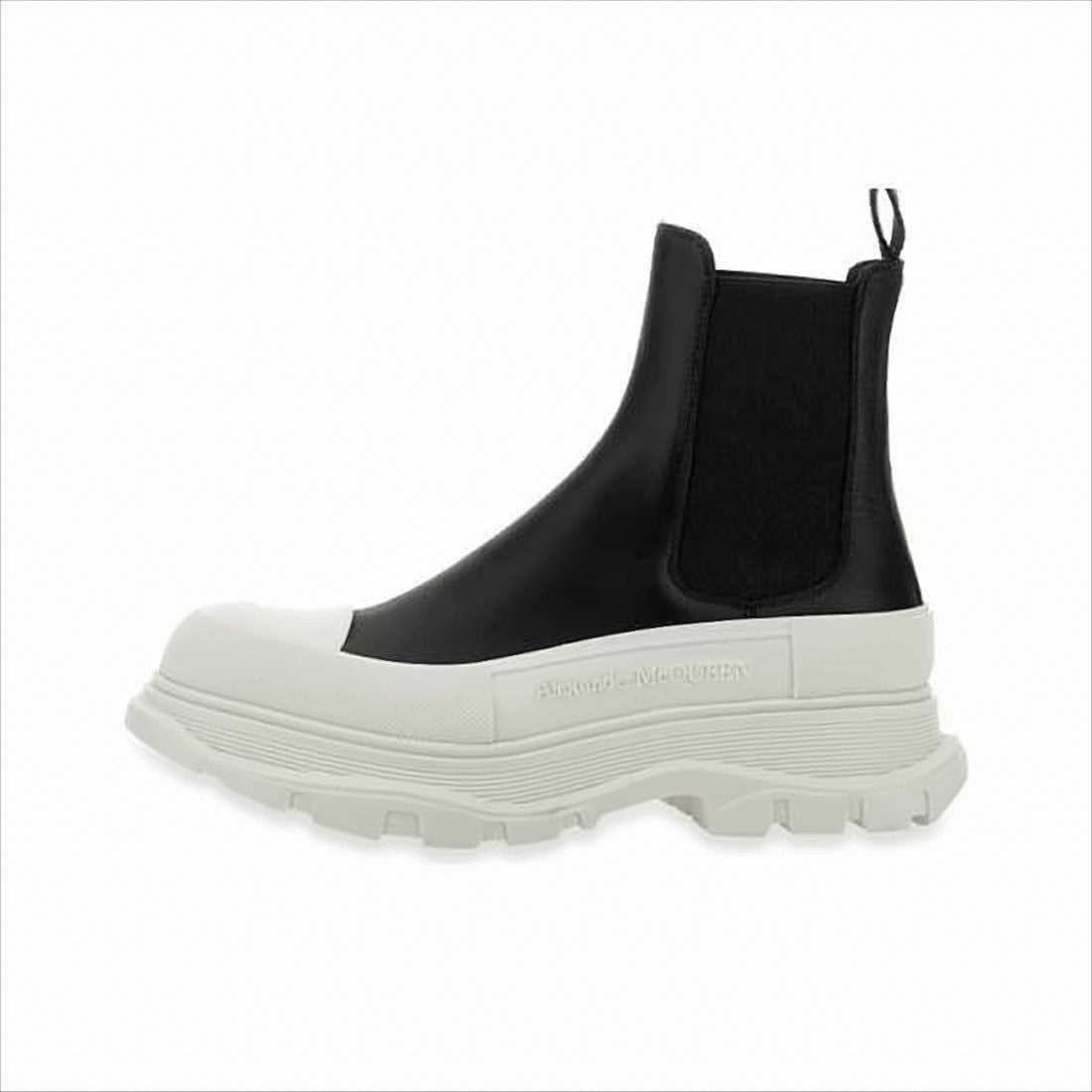 Alexander Mcqueen Black Leather Chelsea Boots