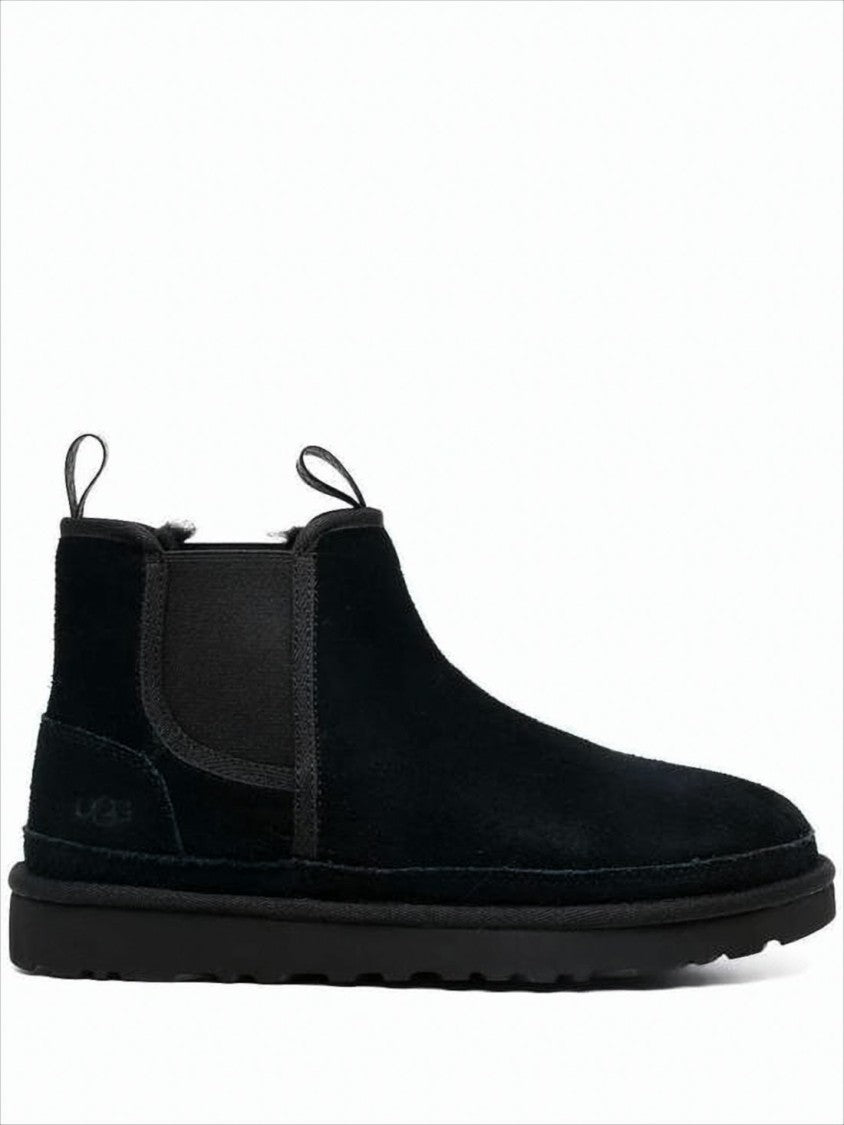Ugg Suede Ankle Boots With Elastic Side Panels