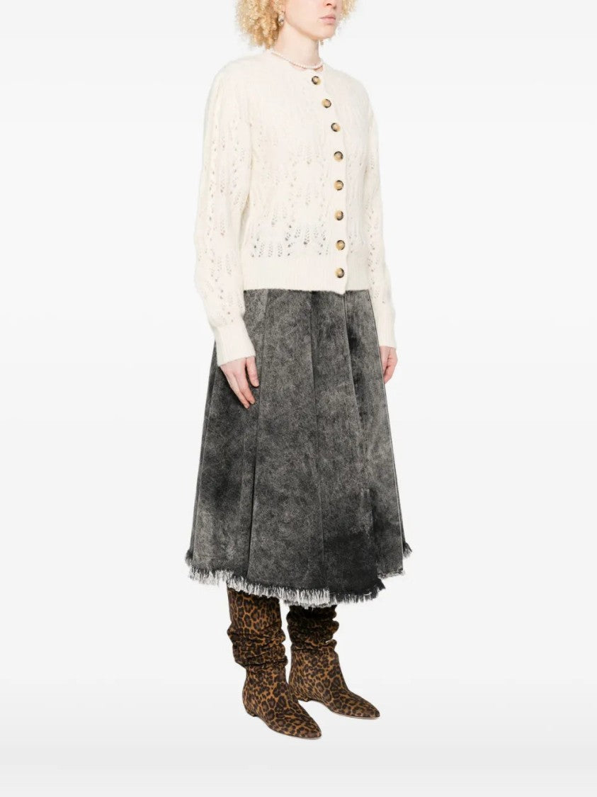 Isabel Marant Étoile Button-Front Open-Knit Cardigan