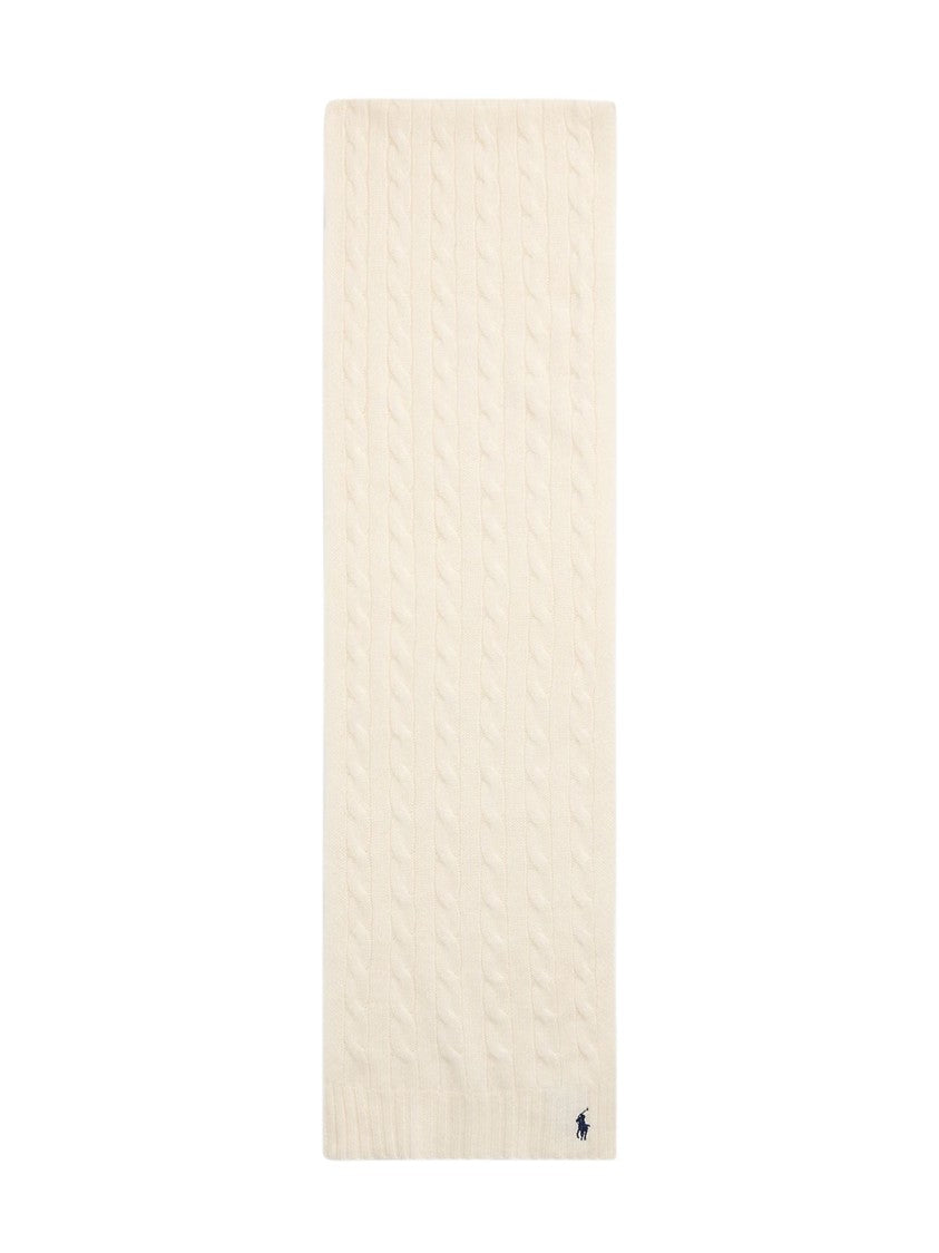 Polo Ralph Lauren Oblong Scarf In Creamy Off-White