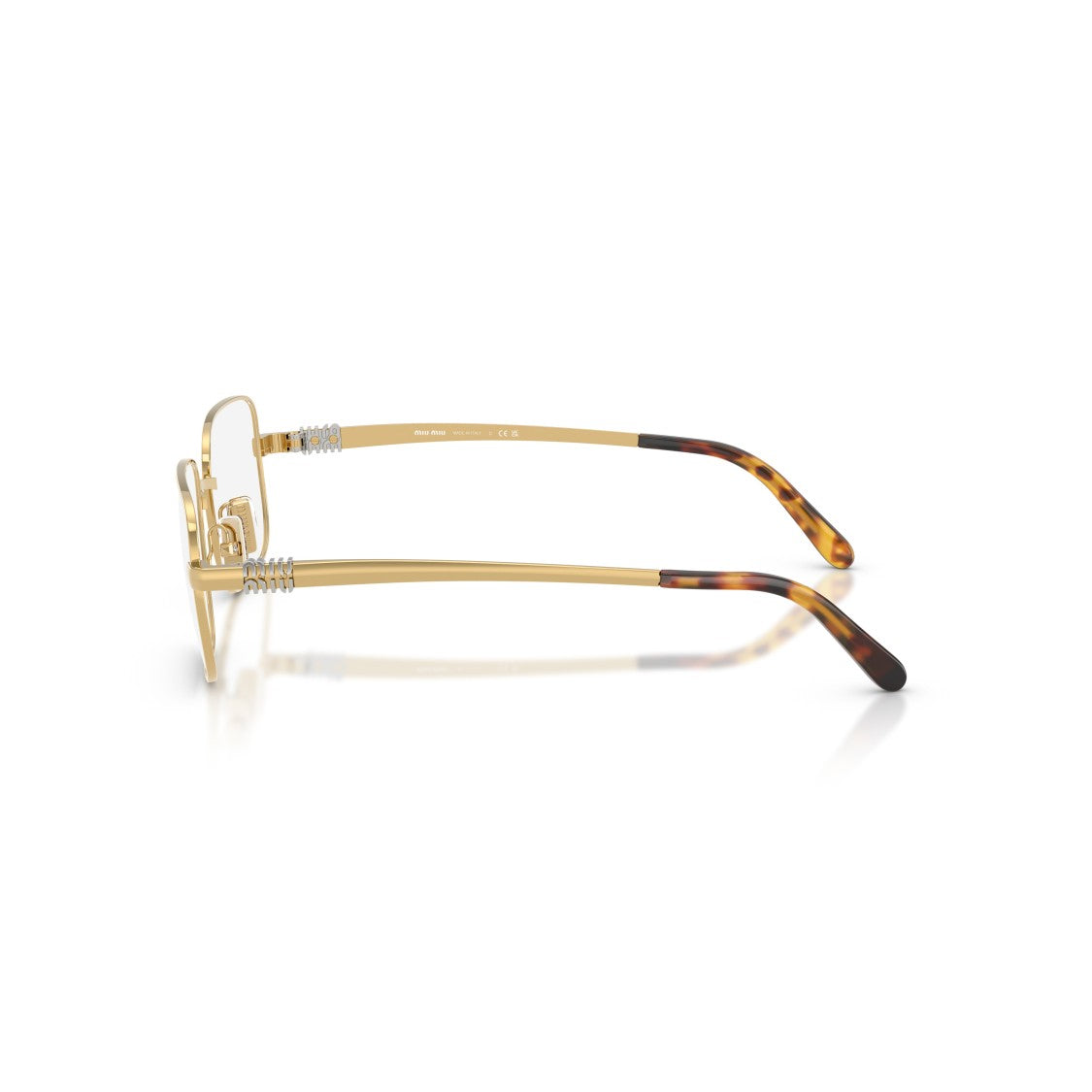 Miu Miu 0Mu 51Zv Rectangular Metal Frame Eyeglasses