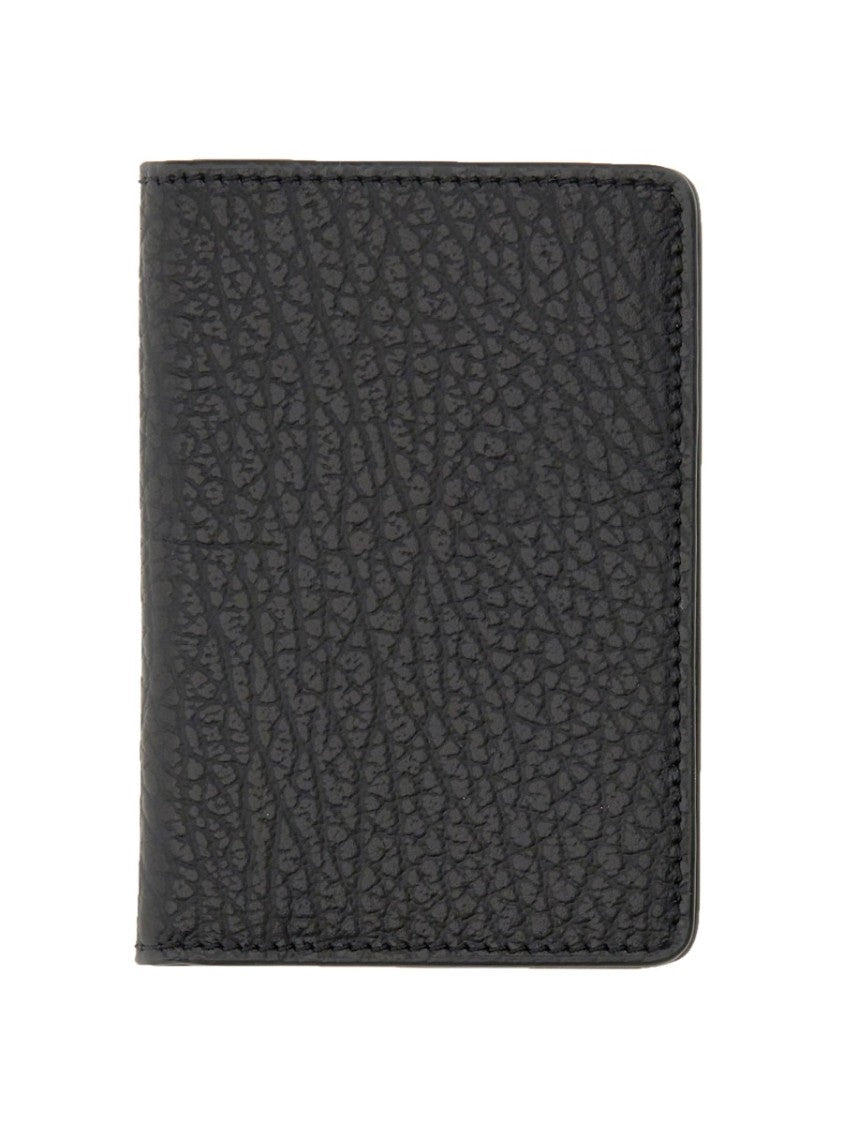 Maison Margiela Textured Leather Logo Bi-Fold Wallet