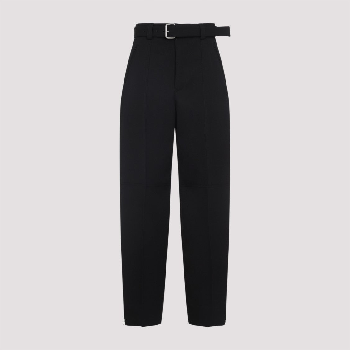 Bottega Veneta Black Wool Belted Trousers