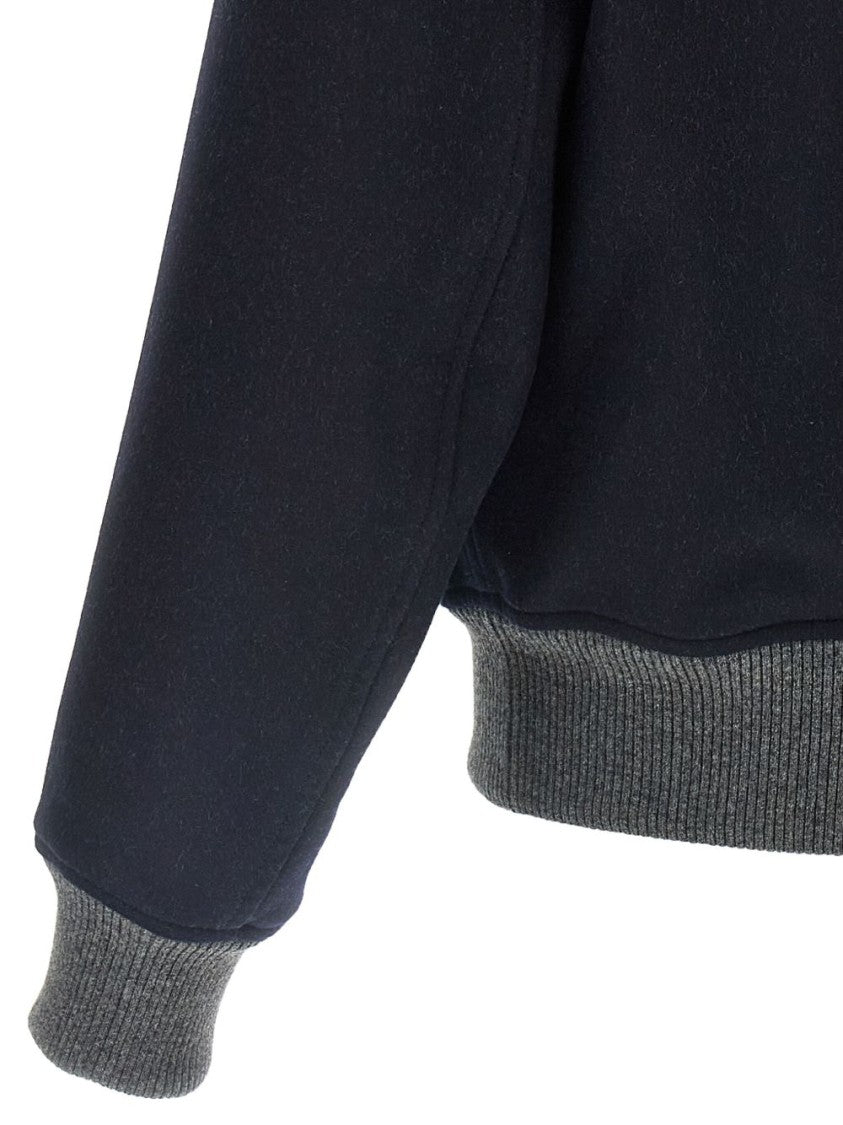 Brunello Cucinelli Classic Bomber Knit Sweater