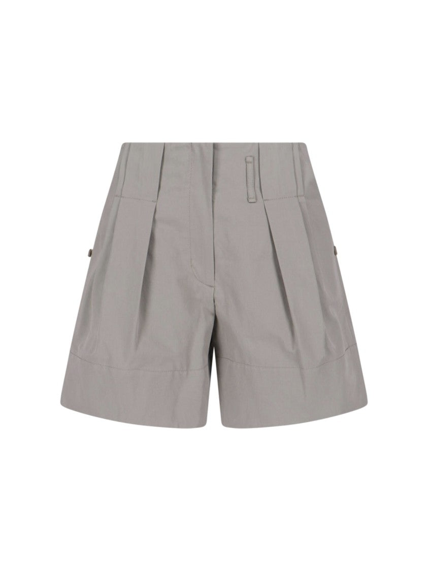 Low Classic Dark Grey Mid-Rise Tailored Shorts