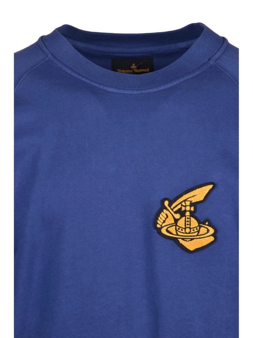 Vivienne Westwood Anglomania Oversized Crewneck Sweatshirt With Distinctive Multicolor Pattern And Emblem