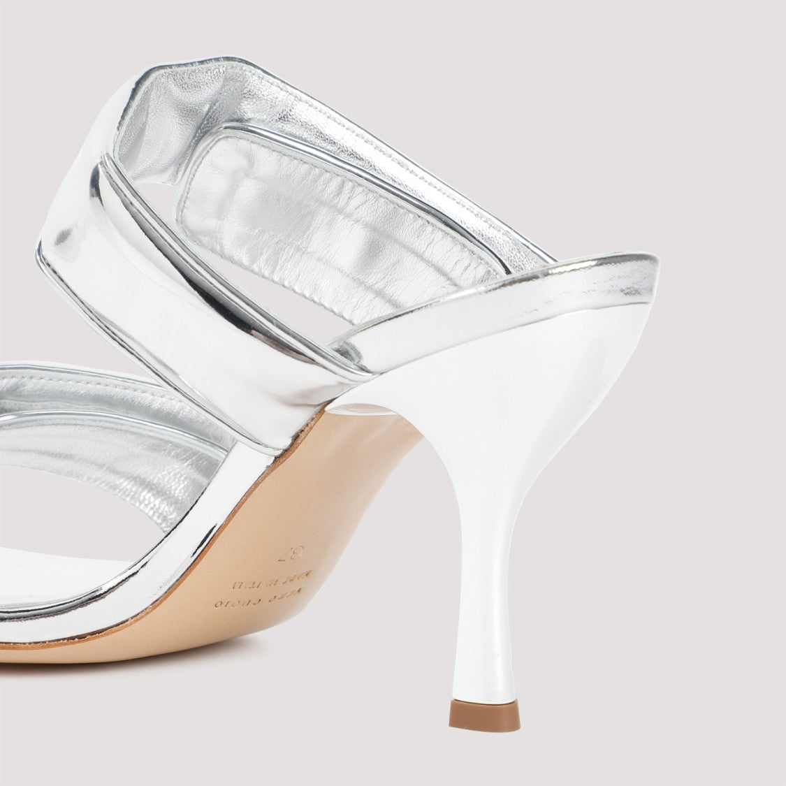 Gia Borghini Metallic Leather Perni Sandals