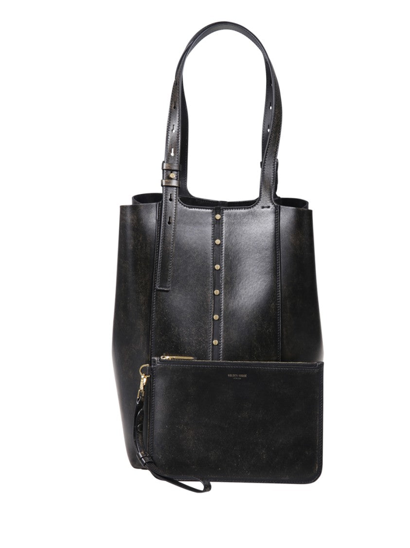 Golden Goose Structured Vintage Tote Bag With Decorative Studs