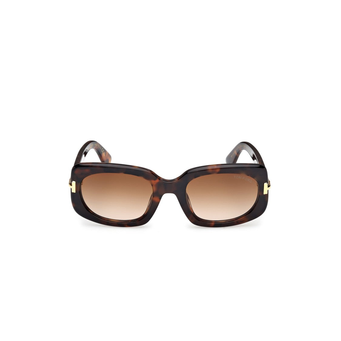 Tom Ford Ft1253 Bold Rectangular Tortoiseshell Sunglasses