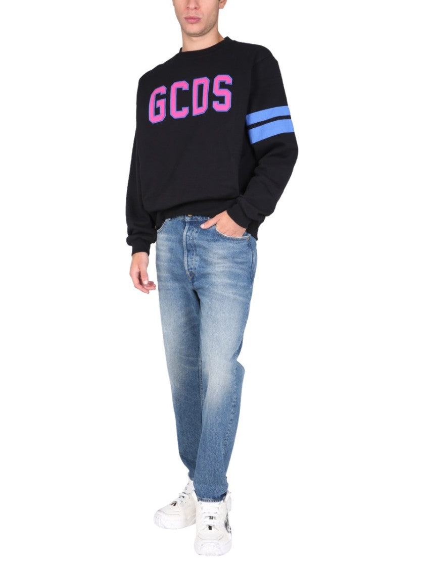 Gcds Logo Embroidered Cotton Sweatshirt