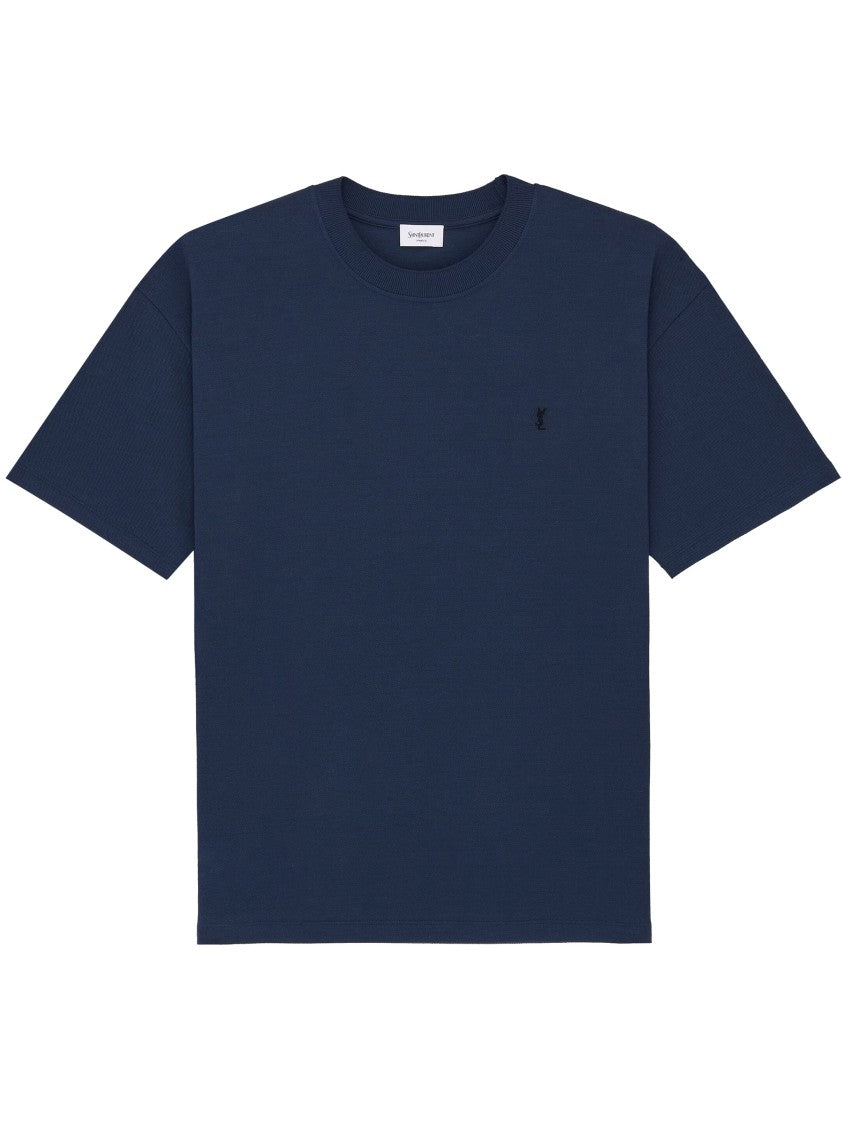 Saint Laurent Blue Oversized Cassandre T-Shirt