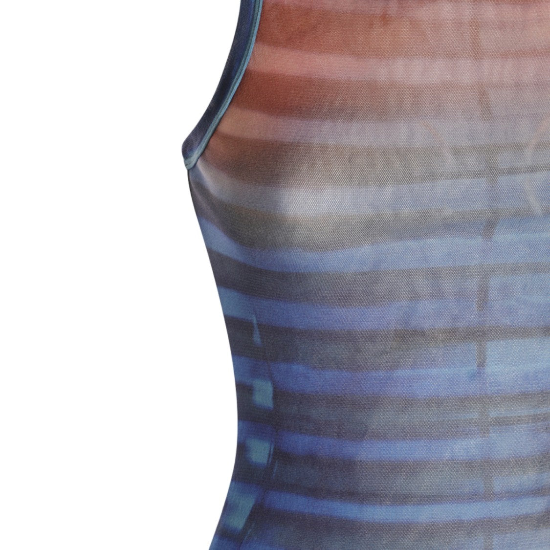 Jean Paul Gaultier Fitted Sleeveless Top With Gradient Stripes