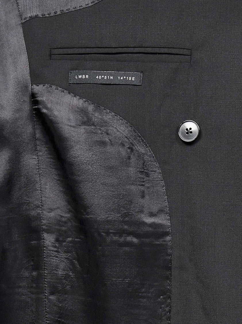 Low Brand Double-Breasted Tailored Jacket With Sharp Lapels