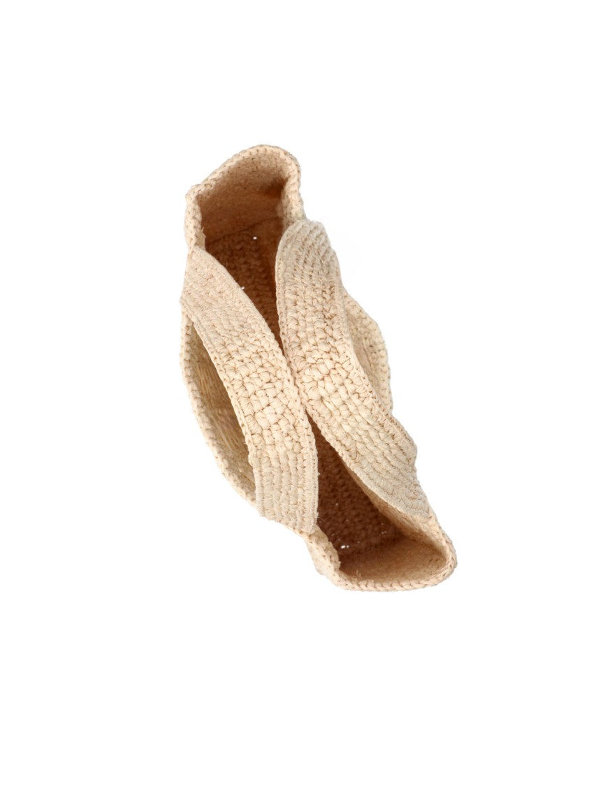 A.P.C. Rectangular Raffia Tote Bag With Sturdy Top Handles