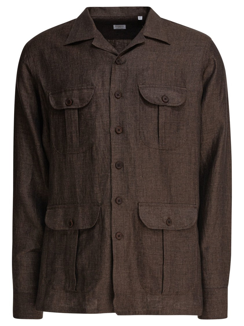Borriello Linen Shirt With Classic Collar