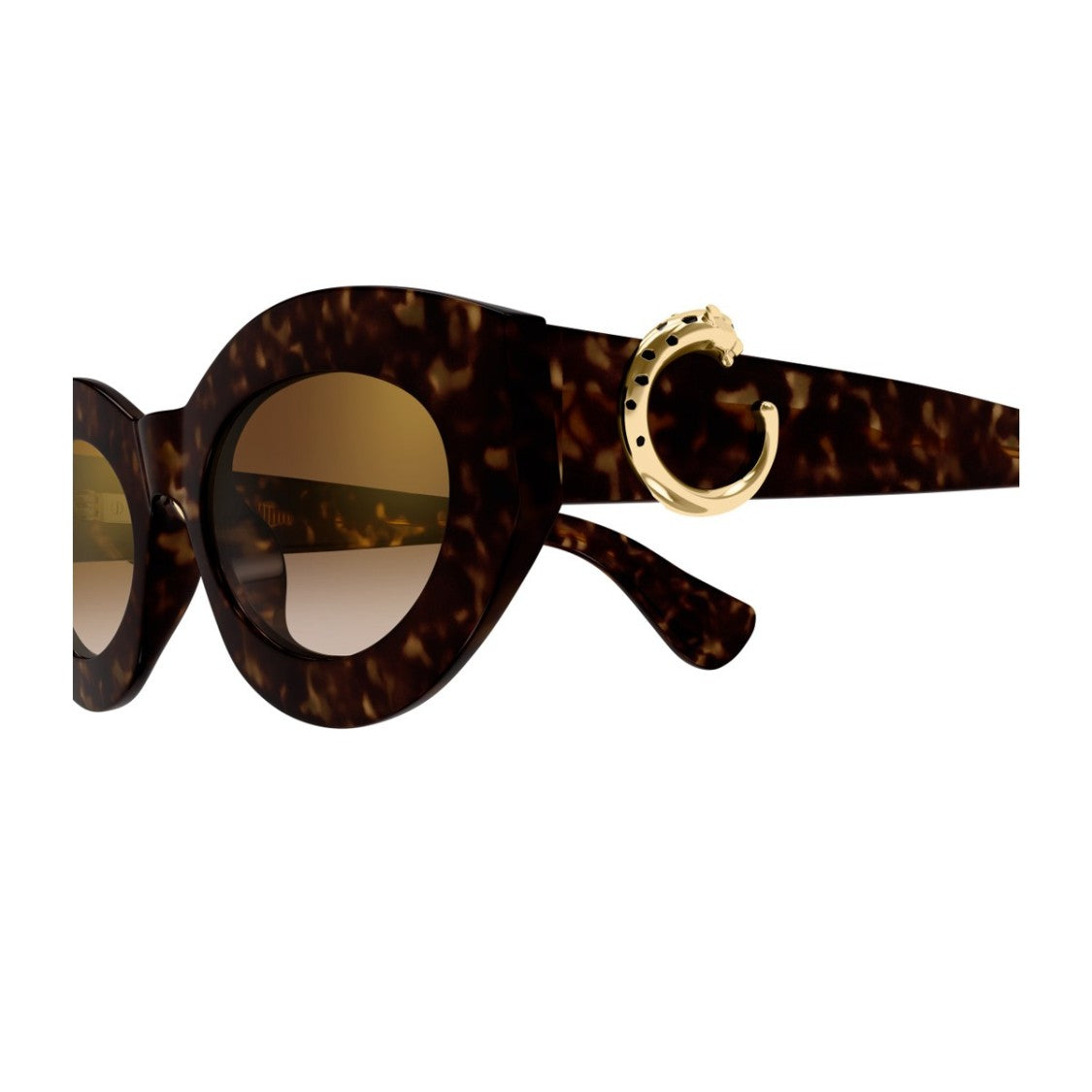 Cartier Havana Panthère C De Cartier Recycled Acetate Cat-Eye Sunglasses