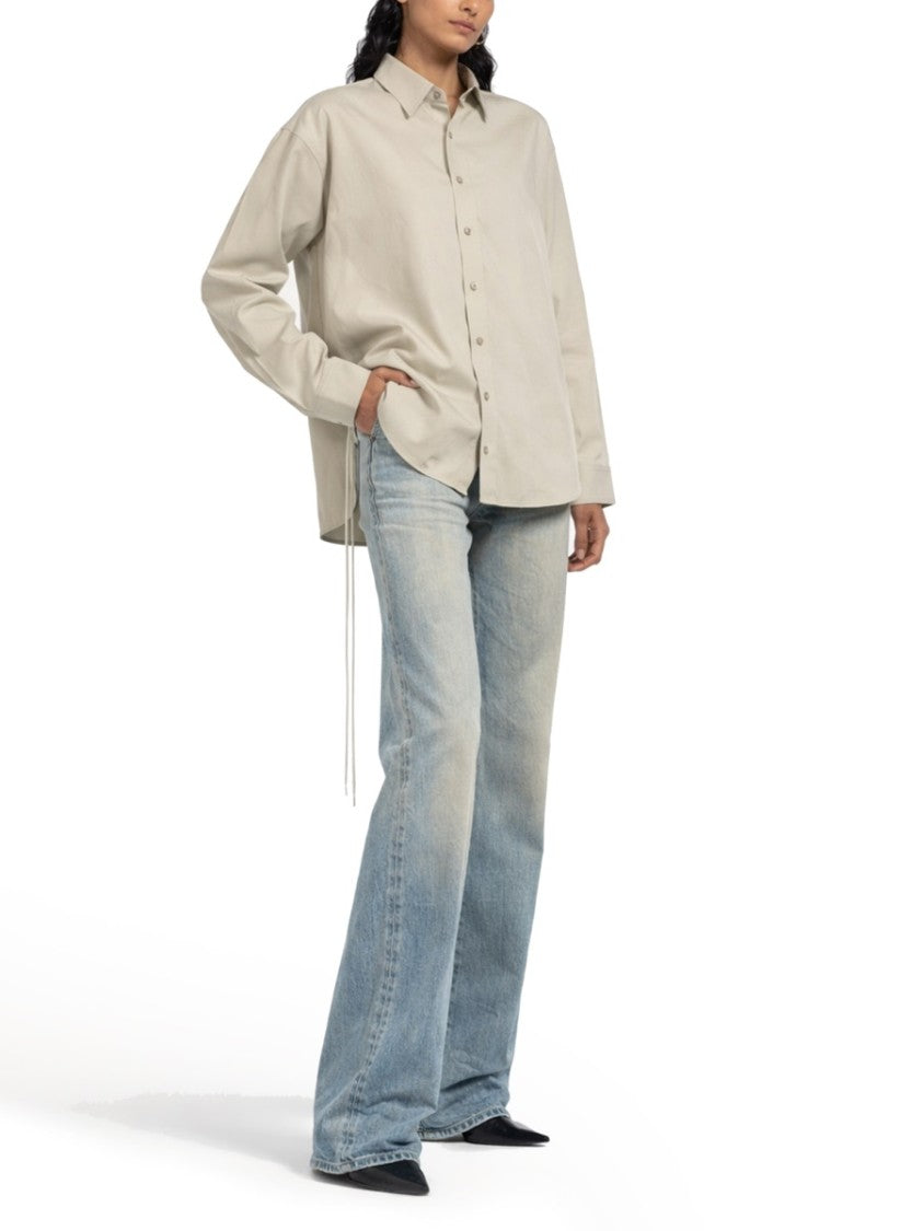 Balenciaga Oversized Lace-Tie Cotton Shirt