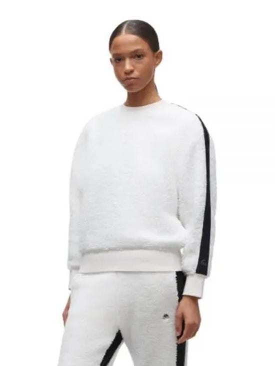 Moose Knuckles Long-Sleeve Textured Top With Sporty Stripes