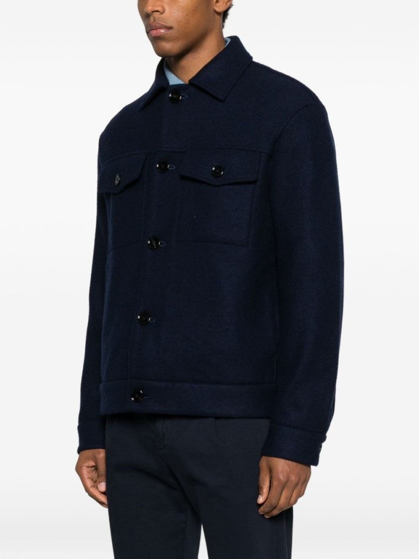 Dondup Dark Blue Pocket Shirt Jacket
