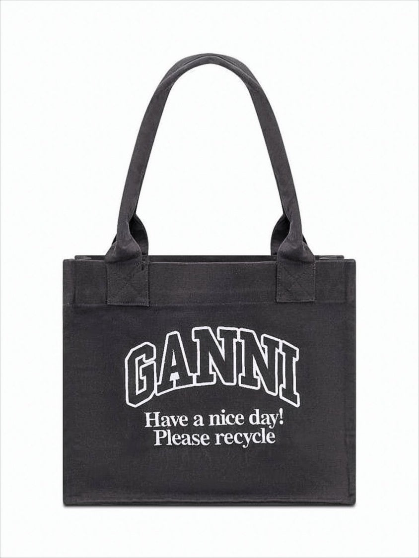Ganni Rectangular Shoulder Bag With Positive Message