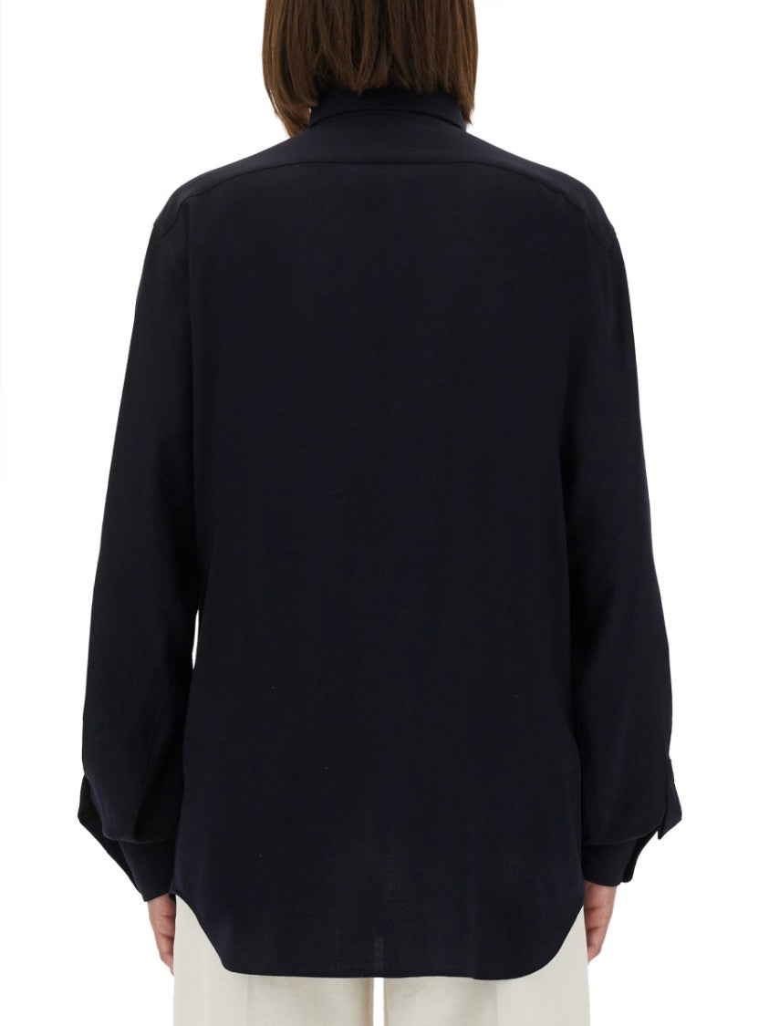 Moschino Relaxed Fit Black Cotton Shirt