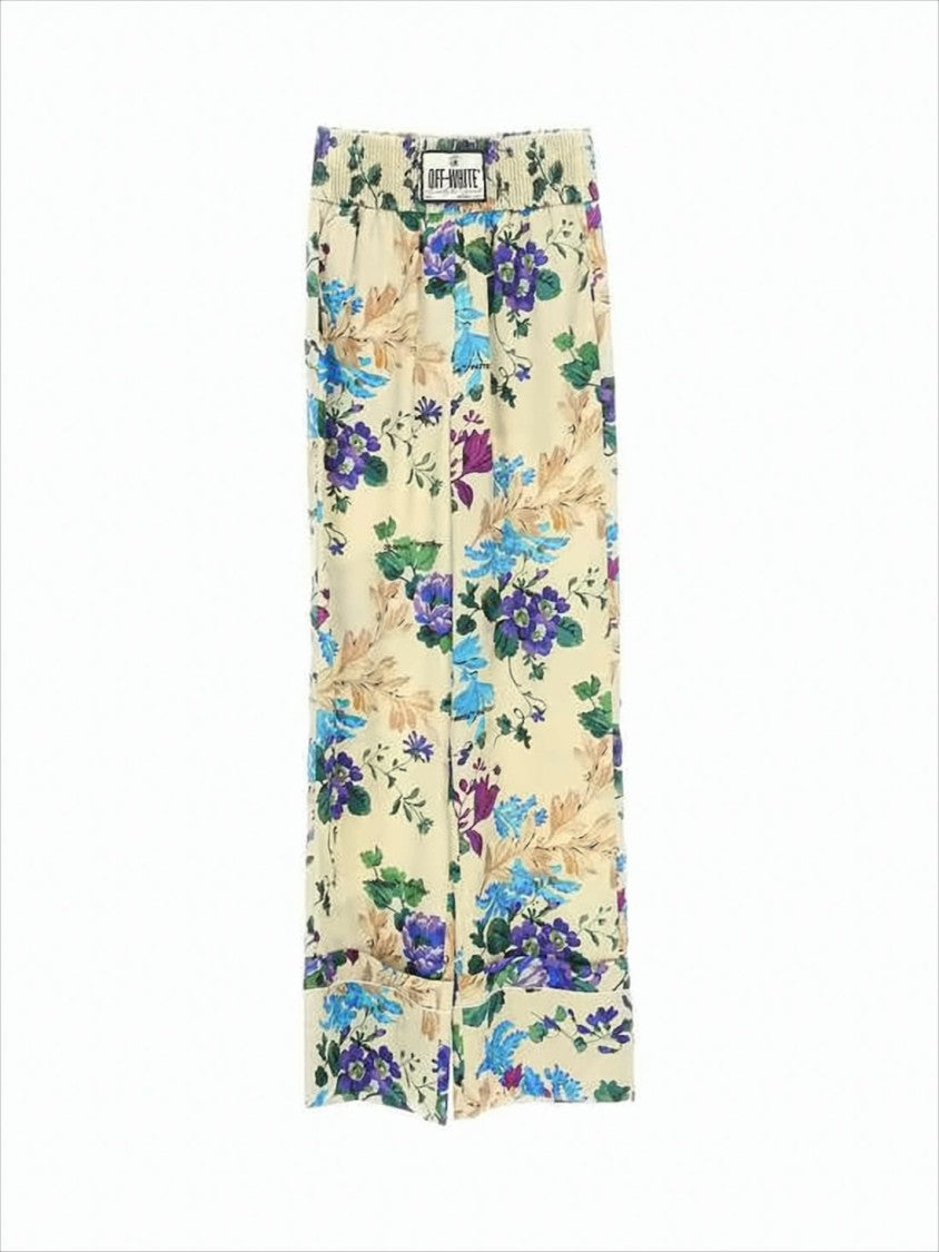 Off-White Relaxed Floral Print Trousers