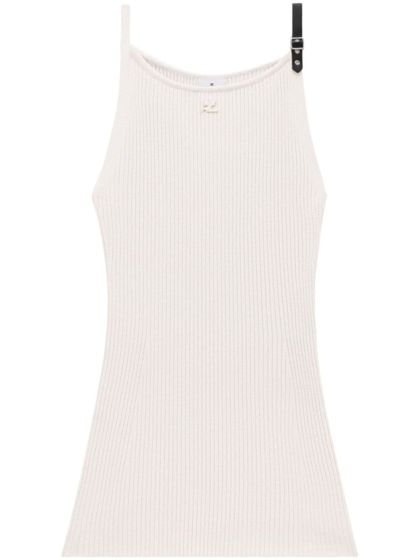Courrèges Ribbed Knit Mini Dress