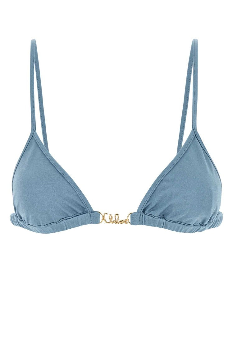 Chloé Cerulean Blue Stretch Nylon Bikini Top