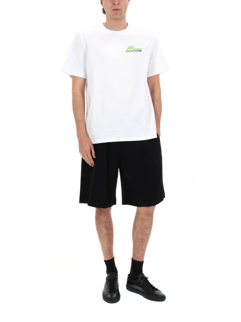 Msgm Neutrals Elastic Waistband Drawstring Shorts