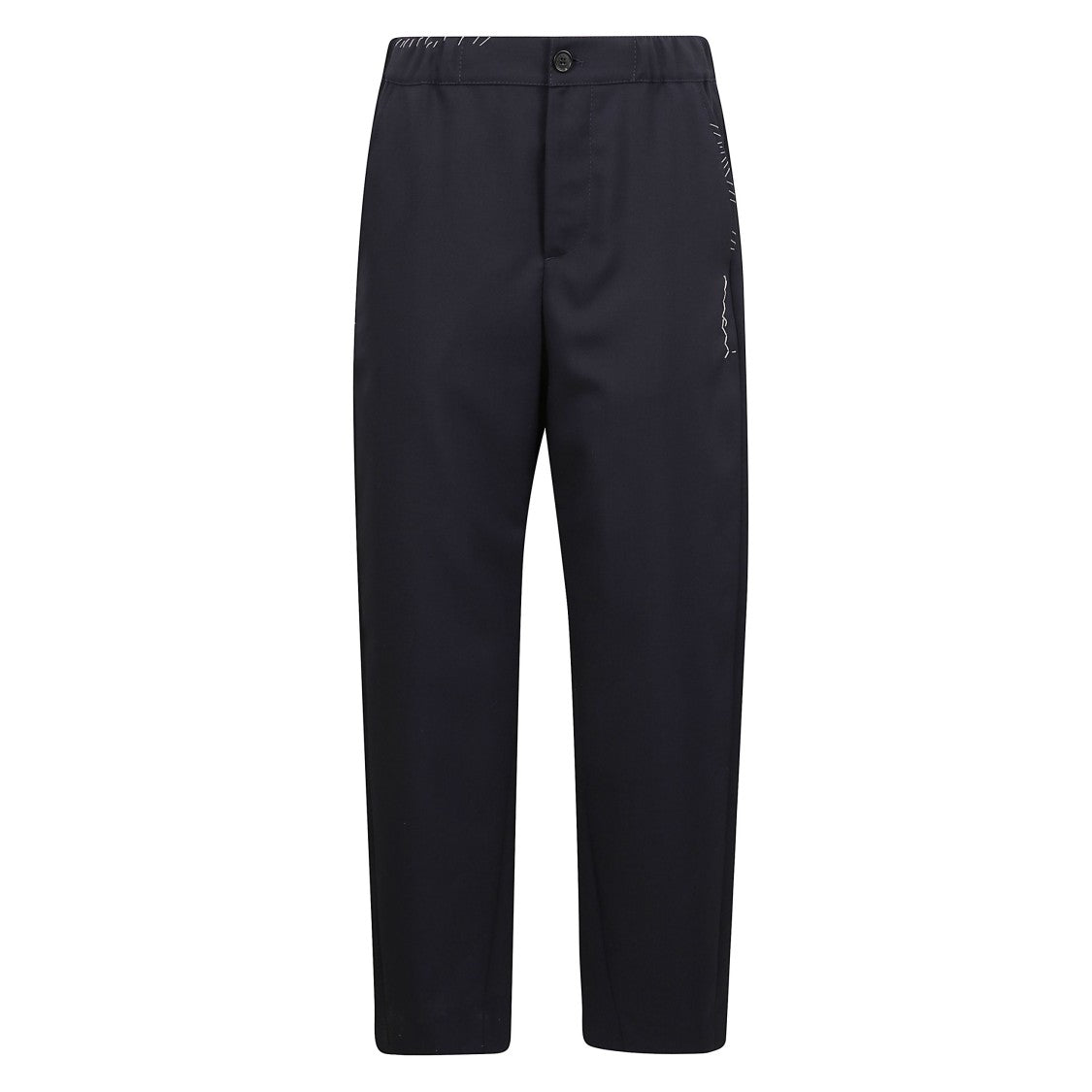 Marni High-Waist Pants With Contrast Stitching