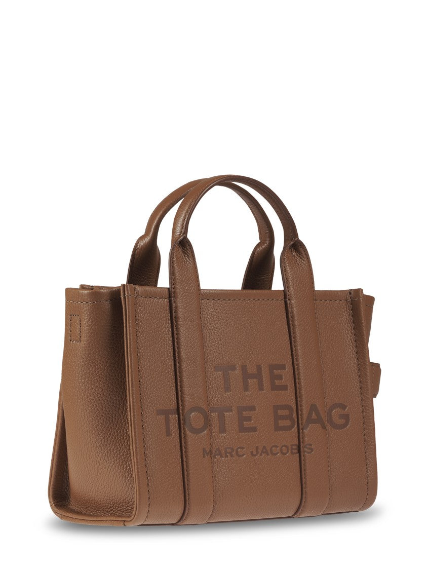 Marc Jacobs Structured Pebbled Leather Tote With Bold Logo