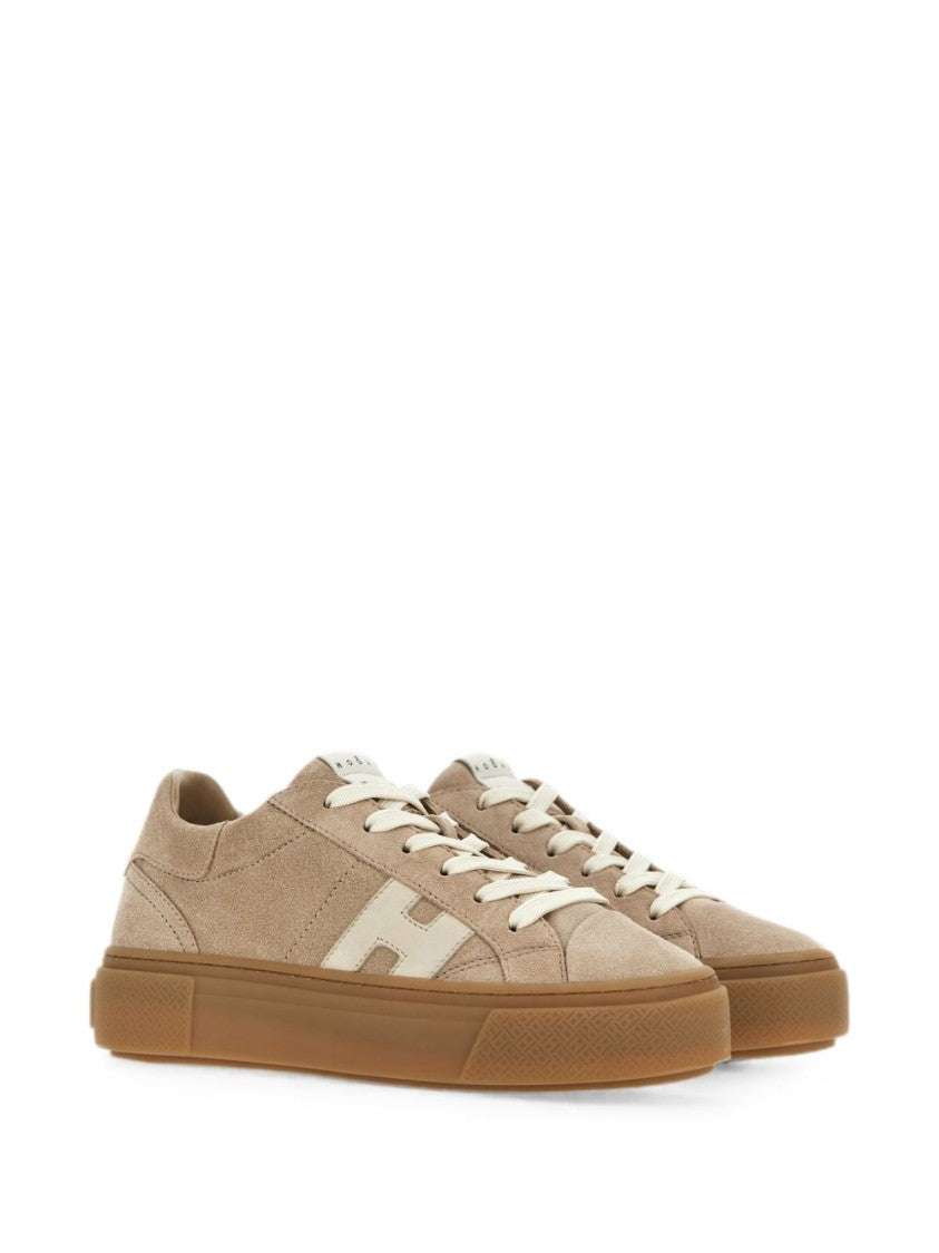 Hogan Black Low-Profile Calfskin Suede Sneakers