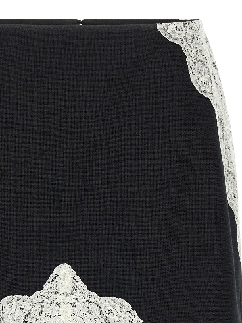 Jil Sander Organza Lace Wool Skirt