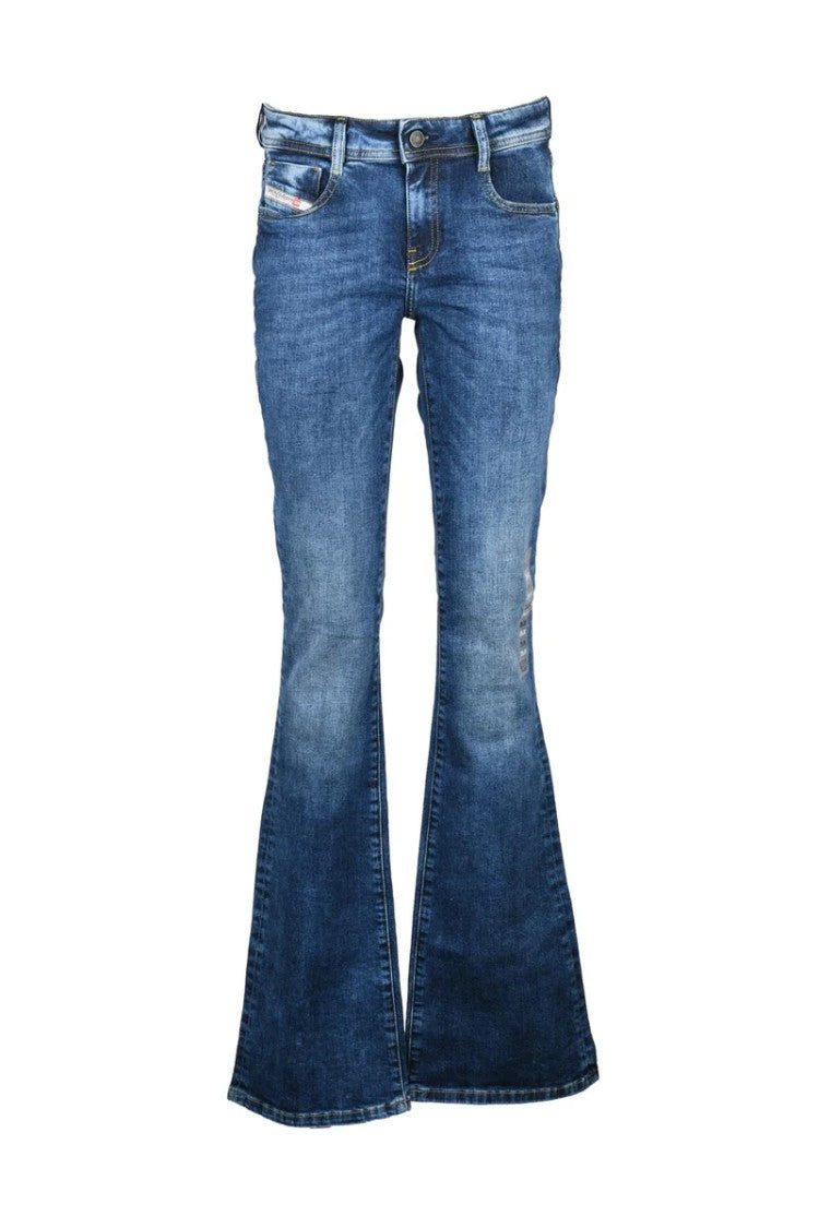 Diesel Blue Cotton Elastane Women's High Waist Jeans