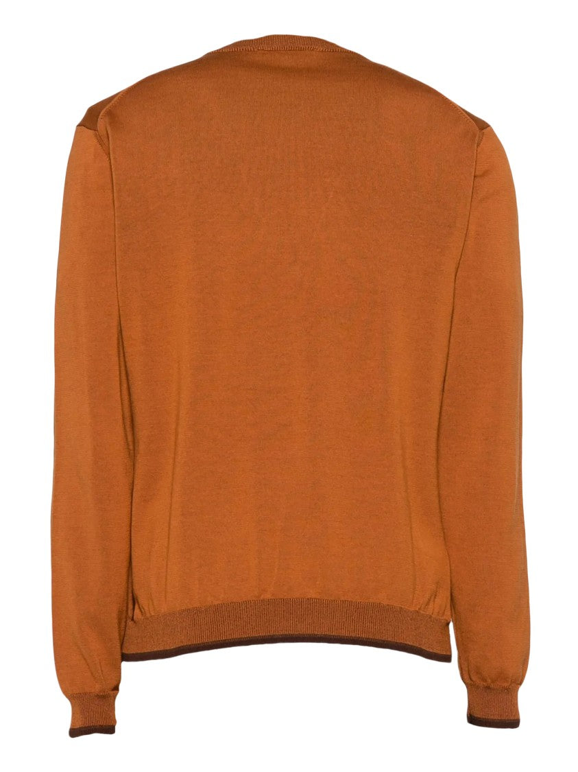 Maison Kitsuné Cotton V-Neck Cardigan With Ribbed Details And Iconic Emblem