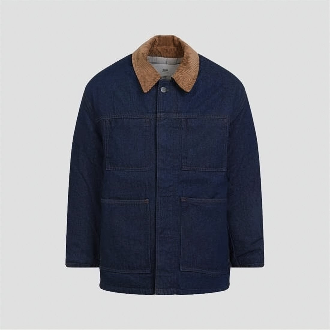 Ami Paris Dark Denim Padded Walker Jacket