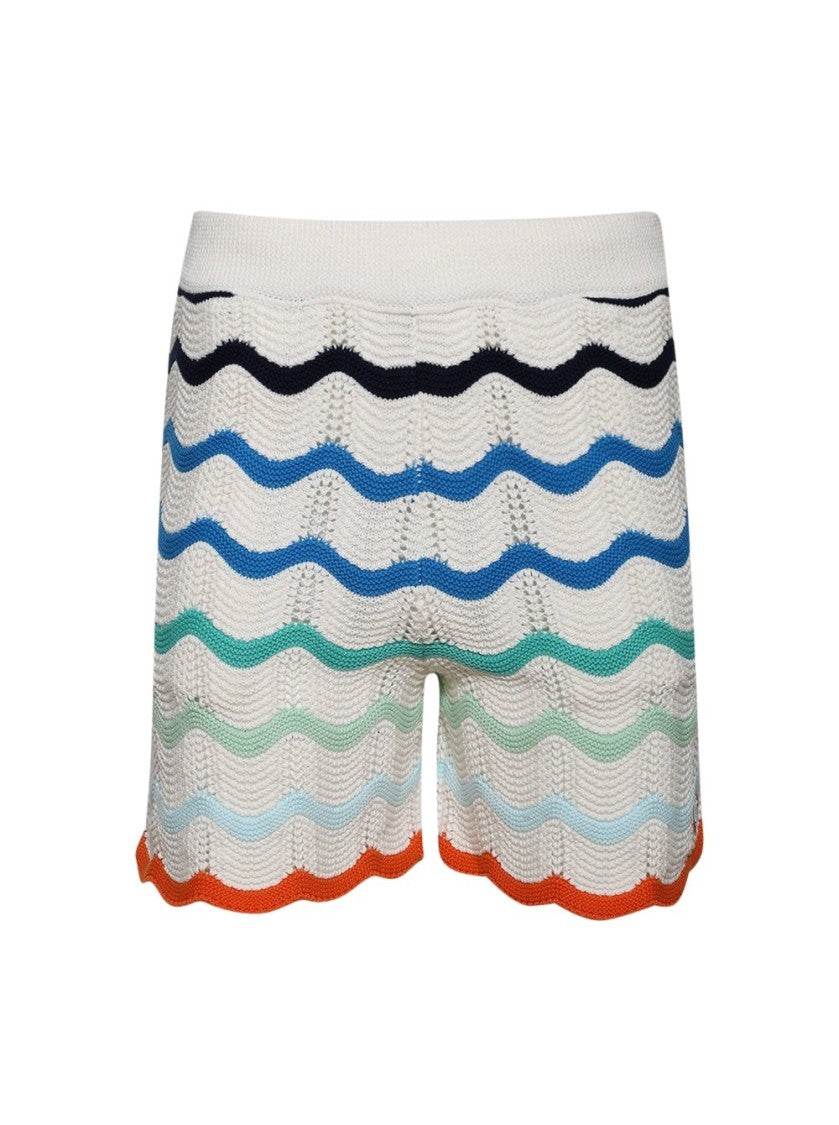 Casablanca Gradient Wave Texture Shorts Multicolor