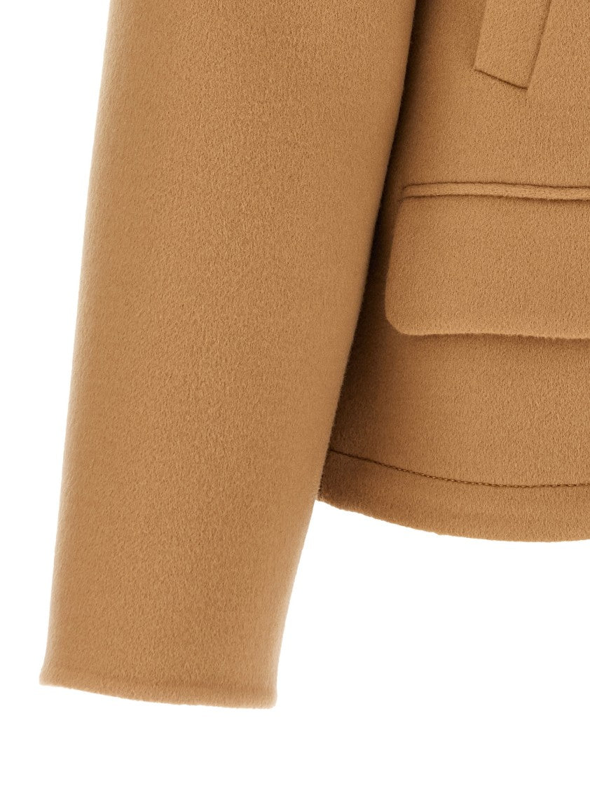 Gucci Caban Coat With Gg Monogram Lining