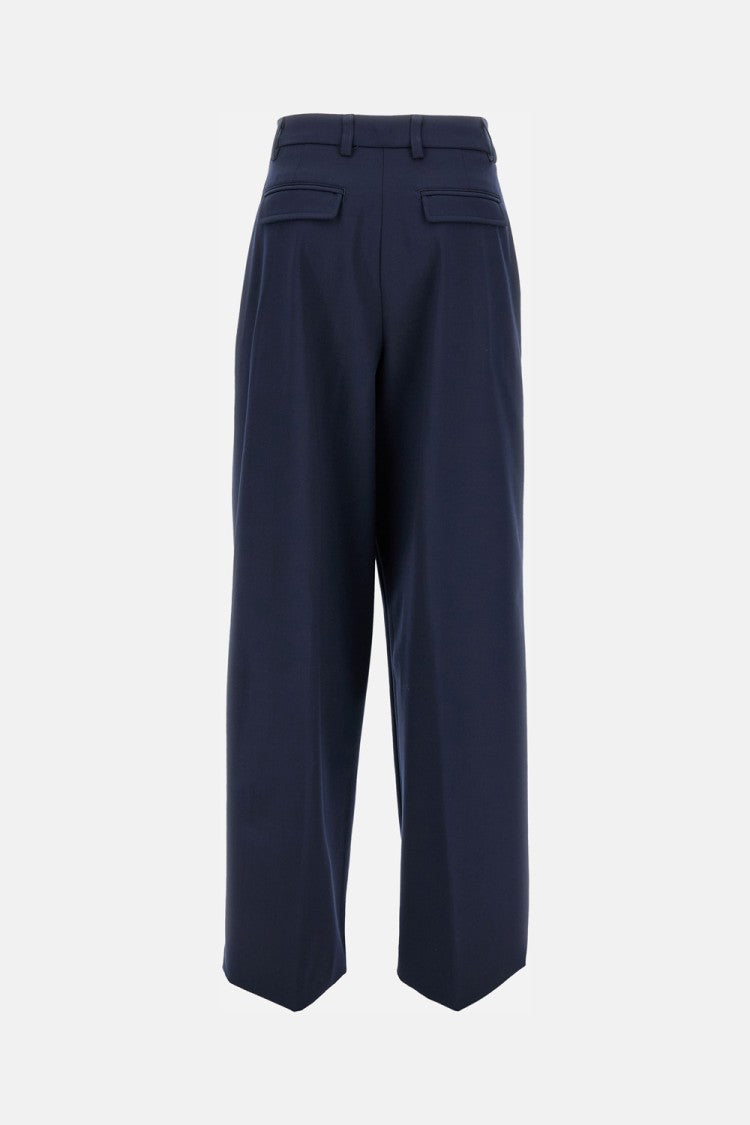 The Latest High-Waisted Blue Trousers With Tailored Fit