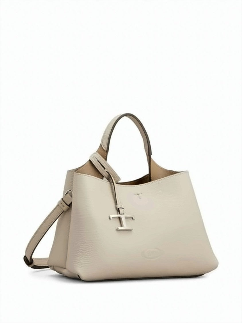 Tod's Textured Calf Leather Shoulder Bag With Detachable Strap